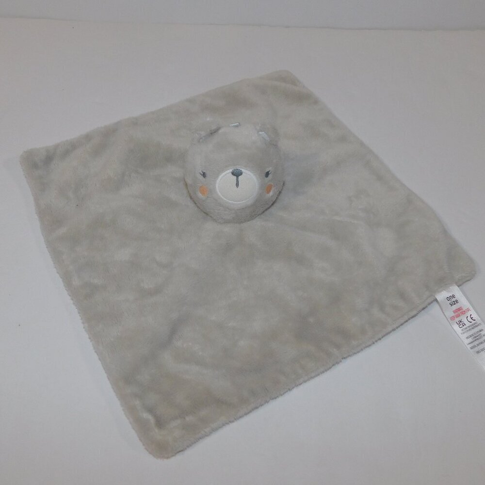 George Gray Teddy Bear Security Blanket Plush Baby lovey Nunu Comforter Soother